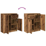 Sideboard with Drawer Old Wood 71x35x84 cm Engineered Wood 861596