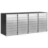 Wheelie Bin Storage for 4 Bins Anthracite 272 x 77.5 x 115.5 cm 3394780