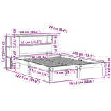 Bookcase Bed without Mattress White 160x200cm Solid Wood Pine 3322520