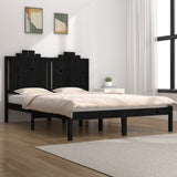 3103762 Bed Frame without Mattress Black Solid Wood 140x190 cm
