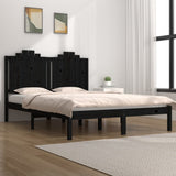 3103802 Bed Frame without Mattress Black Solid Wood 200x200 cm