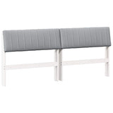 Upholstered Headboard Light Grey 180 cm Solid Pine Wood 879218