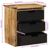Sideboard with 3 Drawers 55x35x60 cm Solid Wood Mango 374061