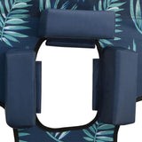 Sun Lounger Leaves print Sturdy steel frame, fabric 310334