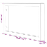 Shelf Brackets for Washbasin 2 pcs Black Rectangular Steel 4007274