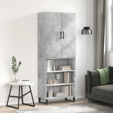 Highboard Concrete Grey 69.5x34x180 cm Engineered Wood 3196095