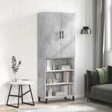 Highboard Concrete Grey 69.5x34x180 cm Engineered Wood 3196095