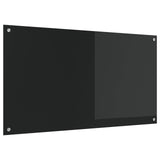 Kitchen Backsplash Black 110 x 60 cm Tempered Glass 42001300