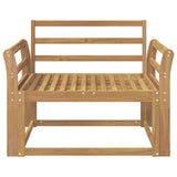 Outdoor Middle Sofa Solid Acacia Wood White 3439008