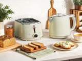 Polished Retro 40-100&degC Kettle and Toaster Set - Grey T3398P425425
