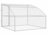 Dog Kennel with Storage Silver 2 x 2 x 2 m Galvanised steel 42008380