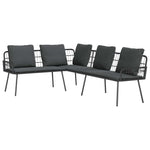 Garden Sofa Set 2 pcs Black Poly Rattan 3328648