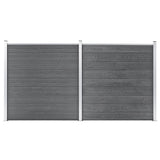 Garden Fence WPC 353x186 cm Grey 3053225