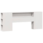 Bookcase Bed without Mattress White 180x200 cm Super King Solid Wood Pine 3322940