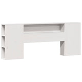 Bookcase Bed without Mattress White 180x200 cm Super King Solid Wood Pine 3322940