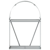 Log Holder Silver 80x45x120 cm Galvanised Steel 364589