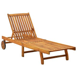 311871 Sun Lounger Solid Acacia Wood