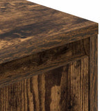 Bedside Cabinet with LED Lights Smoked Oak 38x34x50 cm 861291