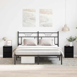 Bedside Cabinet 2 pcs Black Oak 30 x 30 x 40 cm Engineered Wood 861989