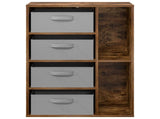 Sideboard with Drawer Smoked Oak 60 x 33.5 x 84 cm 8000472