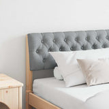 Upholstered Headboard Light Grey 180 cm Solid Pine Wood 879159