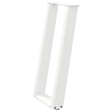 ZNTS Console Table Legs U-Shaped 2 pcs White 28x cm Steel 4012777