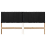 Upholstered Headboard Black 180 cm Solid Pine Wood 879381