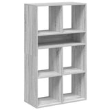Book Cabinet Grey Sonoma 66x31x112 cm Engineered Wood 860306