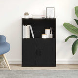 Bookcase Black Oak 60x24x85 cm Engineered Wood 860410
