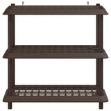 Shelving Unit 3-Tier 100 x 40 x 96 cm PP Brown 8011745