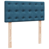 Box Spring Bed with Mattress Dark Blue 90x190 cm Velvet 3286190