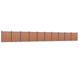 Fence Panel Brown 1737x186 cm WPC 3282807