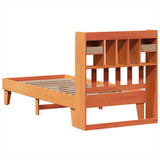 Bed Frame without Mattress Wax Brown 100x200 cm Solid Wood Pine 3308851