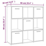 Book Cabinet Brown Oak 90x30x90 cm Engineered Wood 815551