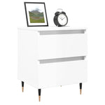 ZNTS Bedside Cabinets 2 pcs High Gloss White 40x35x50 cm Engineered Wood 826865