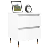 ZNTS Bedside Cabinets 2 pcs High Gloss White 40x35x50 cm Engineered Wood 826865