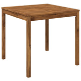 Garden Dinner Table Natural 80 x 80.5 x 75 cm Solid Acacia Wood 901248