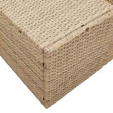 Garden Sofa with Cushion Beige 123 x 62 x 69cm Poly Rattan 42006806