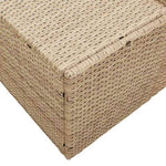 Garden Sofa with Cushion Beige 123 x 62 x 69cm Poly Rattan 42006796