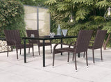 Garden Dining Set Brown and Black 3099385