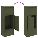 Parcel Drop Box Olive green 44.5 x 29 x 110.5 cm Steel 874929