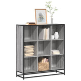 Bookcase Grey Sonoma 97.5x33x107.5 cm Engineered Wood and Metal 3300863