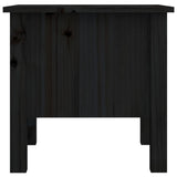Side Tables 2 pcs Black 40x40x39 cm Solid Wood Pine 813793