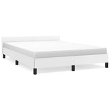 Bed Frame without Mattress White Full Faux Leather 347530