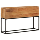 Console Table Brown Solid Acacia Wood, Powder-Coated Iron 120 cm 320821
