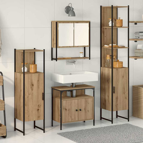 Bathroom Furniture Set 4 pcs Artisan oak 33 x 33 x 185.5 cm 3334407