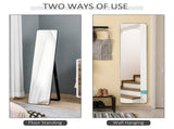 Full Length Mirror, Free Standing or Wall Hanging, Tall Full Body Mirror for Bedroom, Hallway, Black T3398P343254