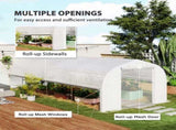 19.5 x 9.8ft Tunnel Greenhouse, with Accessories - White T3398P319954