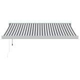 Retractable Awning Anthracite and White 3.5x2.5 m Fabric&Aluminium 3216134