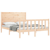 Bed Frame without Mattress Double Solid Wood Pine 3192726